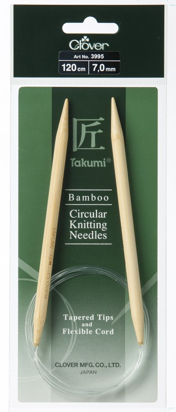 CLOVER Rundstrickndl. Bambus Takumi 120cm/7.00mm