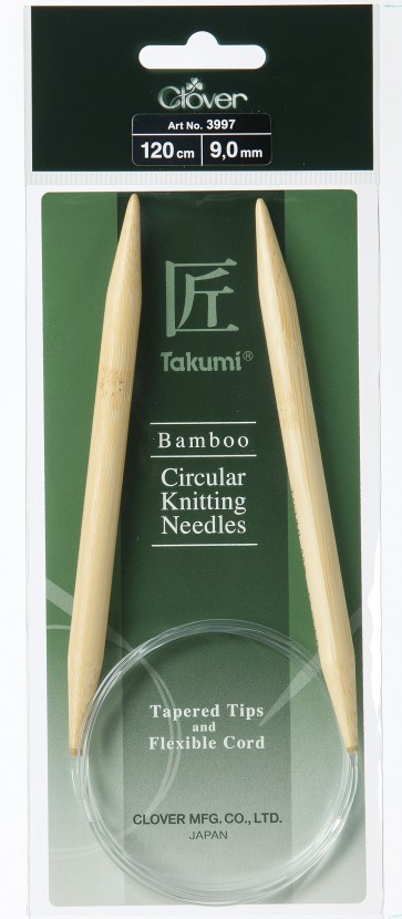 CLOVER Rundstrickndl. Bambus Takumi 120cm/9.00mm