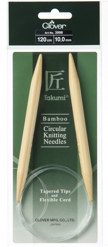 CLOVER Rundstrickndl. Bambus Takumi 120cm/10.00mm