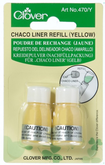 CLOVER Kreidepulver Nachfüllpack. „Chaco Liner“ gelb