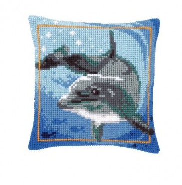VER Kreuzstichkissenpackung Delfin