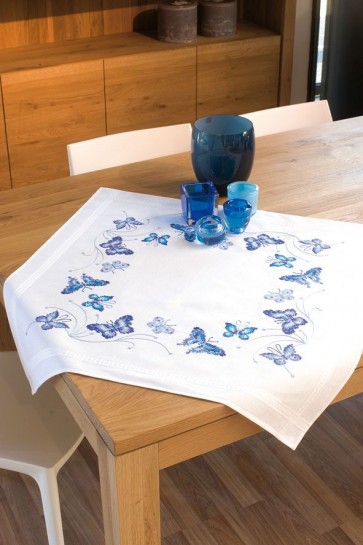 VER Bedruckte Deckepackung Blaue Schmetterlinge