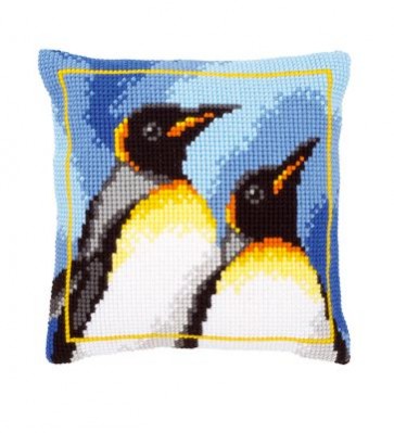 VER Kreuzstichkissenpackung Königspinguine