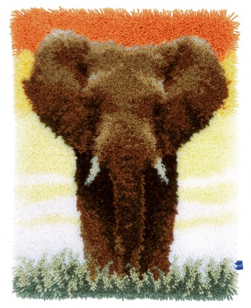 VER Knüpfteppichpackung Elefant in der Savanne II