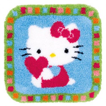 VER Knüpfformteppichpackung Hello Kitty mit Herz