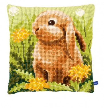 VER Kreuzstichkissenpackung Kaninchen im Grünen