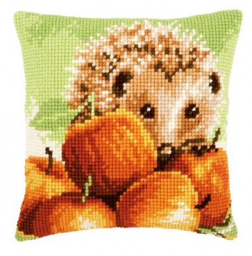 VER Kreuzstichkissenpackung Igel & Äpfel