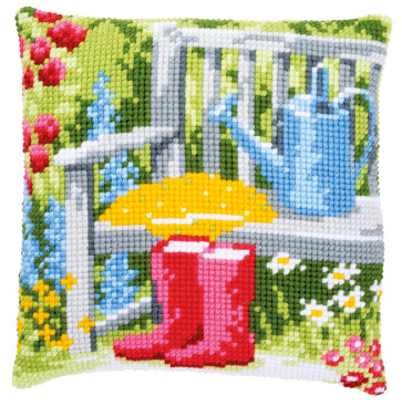 VER Kreuzstichkissenpackung Mein Garten