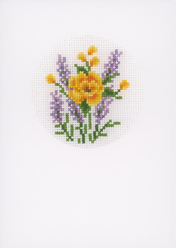 VER Grußkartenpackung Blumen und lavendel 3er Set