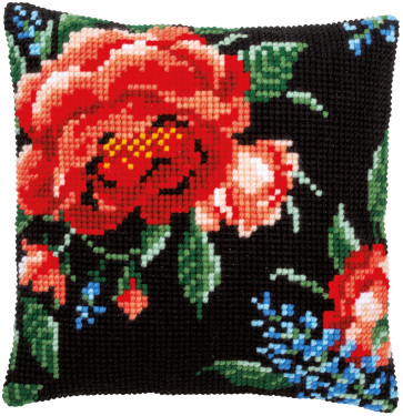 VER Kreuzstichkissenpackung Rose