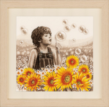 VER Zählmusterpackung Kleiner Junge mit Sonnenblumen