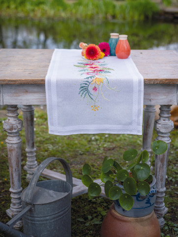 VER Bedruckter Läuferpackung Tropische Blumen