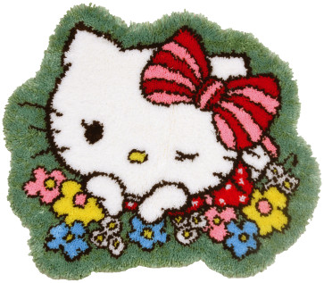 VER Knüpfformteppichpackung Hello Kitty FlowerCuteness