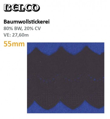 Baumwollstick.55mm  80%Bw/20%CV, schw