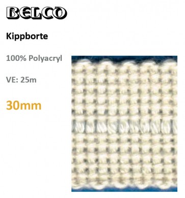 Kippborte Acryl 30mm; 30°wasch