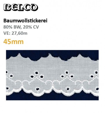 Baumwollstick.45mm  80%Bw/20%CV