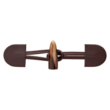 Verschnürung Lederimitat+Büffelh-Knebel 45mm