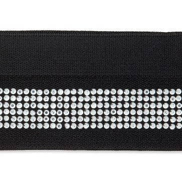 Union Knopf elast. Einfassb.m.Strass 40mm - 4,75m
