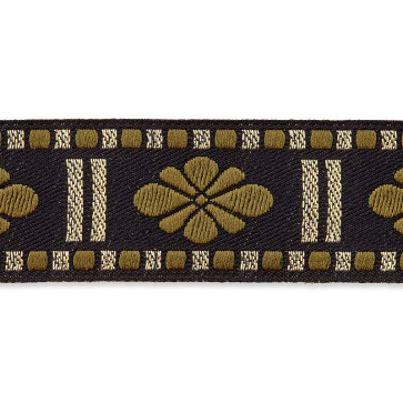 Union Knopf Jacquardborte Blume 24mm - 15m