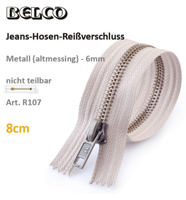Hosenreißverschl.BELCO Jeans - altmessing