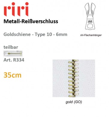 Reißversch.RIRI-Met. gold TX/sep