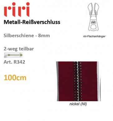 Reißv.RIRI Metall 8 nickel sep DS#