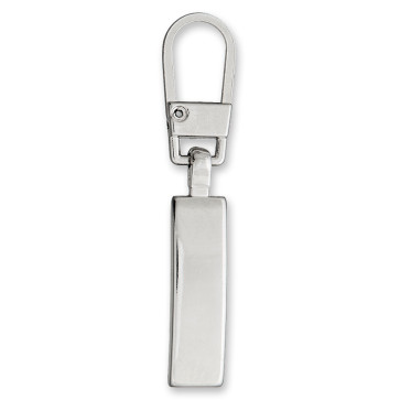 Reißverschlussanhg. "Plättchen" silber