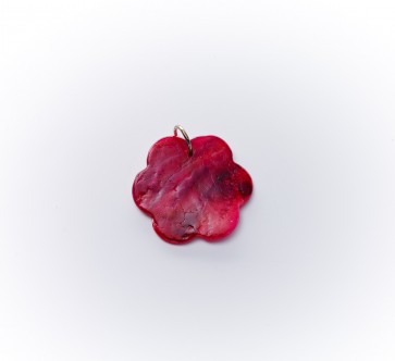 28mm Echt Perlmutter-Blumenanhänger, gefärbt