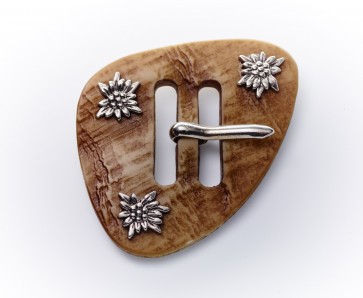30mm Hornimitat-Schnalle m. 3 Edelw*