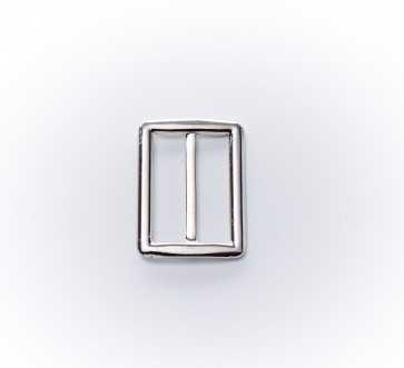 30mm Metall-Durchzug eckig, silber (o.Dorn)