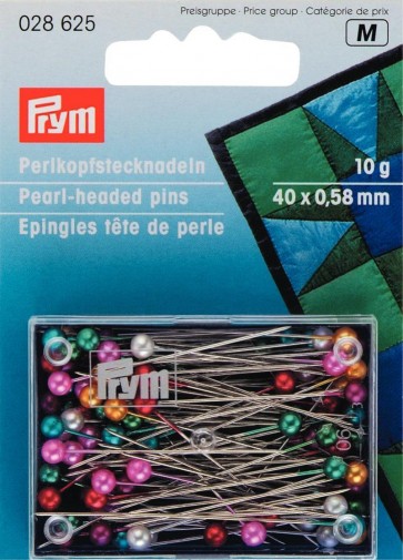 Prym Perlkopf-Stecknadeln 0,58 x 40 mm bunt sortiert