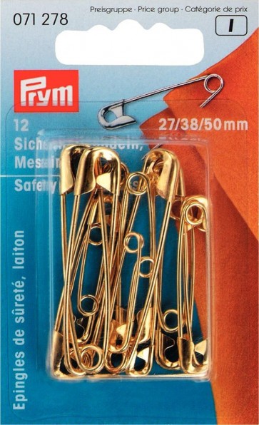 Prym Sicherheitsnadeln MS 27/38/50 mm goldfarbig