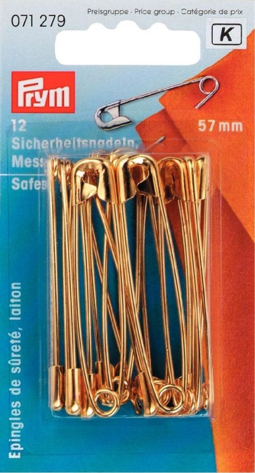 Prym Sicherheitsnadeln MS 57 mm goldfarbig