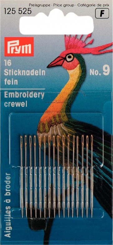 Prym Crewelnadeln ST 9 0,60 x 35 mm silberfarbig