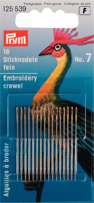 Prym Crewelnadeln ST 7 0,70 x 38 mm silberfarbig