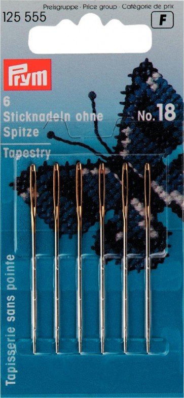 Prym Sticknadeln ohne Sp. ST 18 1,20 x 50 mm silberfarbig