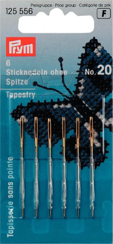 Prym Sticknadeln ohne Sp. ST 20 1,00 x 43 mm silberfarbig