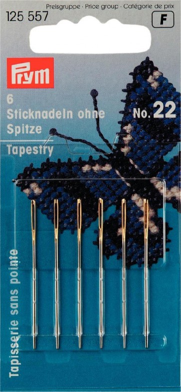 Prym Sticknadeln ohne Sp. ST 22 0,90 x 40 mm silberfarbig