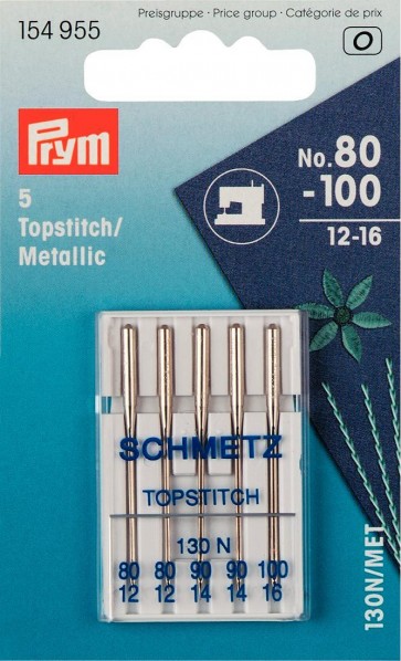 Prym Nähmaschinennadeln Topstitch/Metallic 80-100