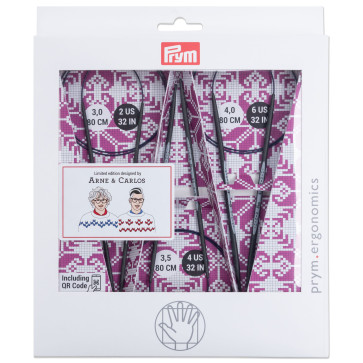 Prym Rundstricknadel Ergonomics Carbon A&C Set 3-4 80cm #