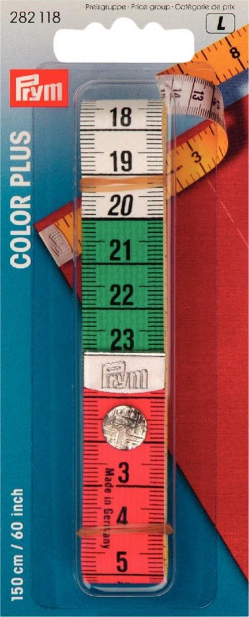 Prym Maßband Color Plus mit Knopf 150 cm 60 inch