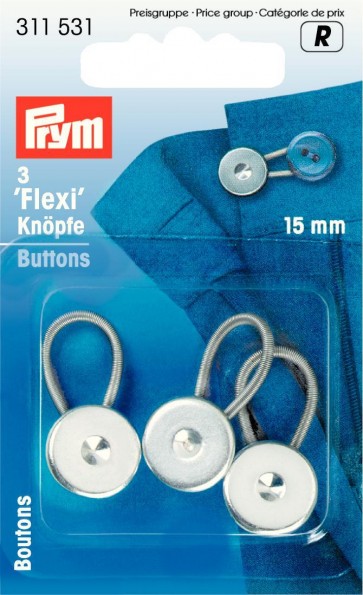 Prym Flexi-Knöpfe mit Schlaufe 15 mm