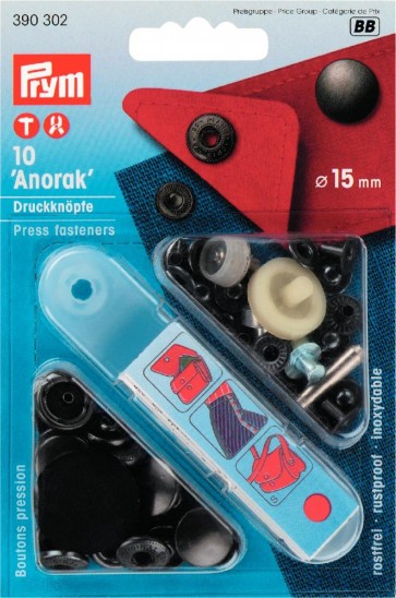 Prym NF-Druckknopf Anorak MS 15 mm brüniert