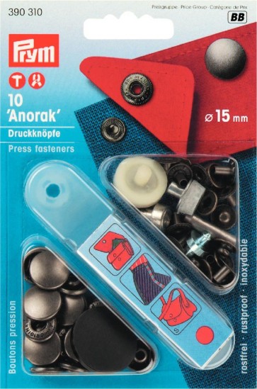 Prym NF-Druckknopf Anorak MS 15 mm alteisen