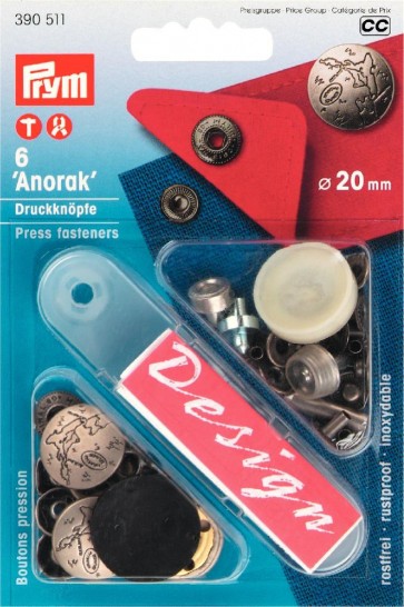 Prym NF-Druckknopf Anorak Excursion MS 20 mm mattsilber
