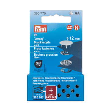 Prym Druckknöpfe Jersey, 12 mm, weiß #