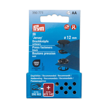 Prym Druckknöpfe Jersey, 12 mm, schwarz #