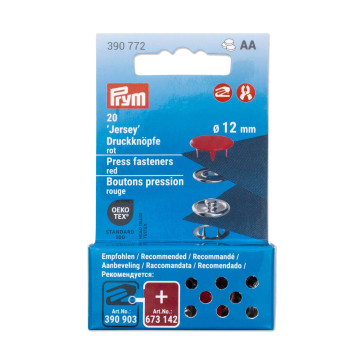 Prym Druckknöpfe Jersey, 12 mm, rot #