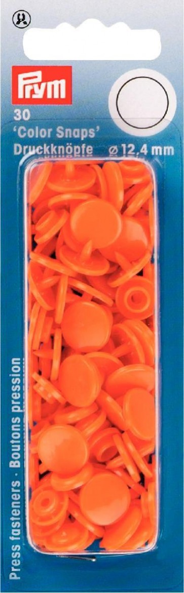 Prym NF Druckkn Color Snaps rund 12,4 mm orange
