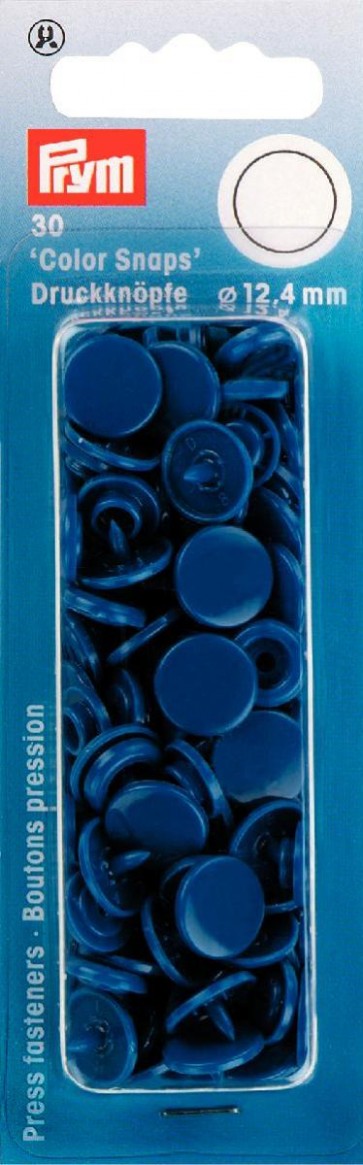 Prym NF Druckkn Color Snaps rund 12,4 mm blau
